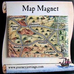 Waltzing Matilda Australia Map Magnet