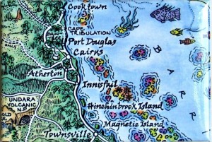 Cairns Map Magnet