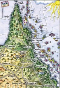 Queensland Jigsaw Puzzle Postcard