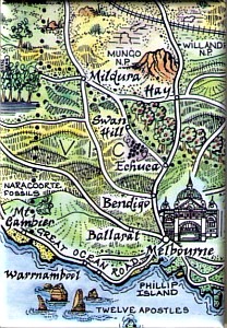 MAUS #33 Melbourne - Mildura Map Magnet