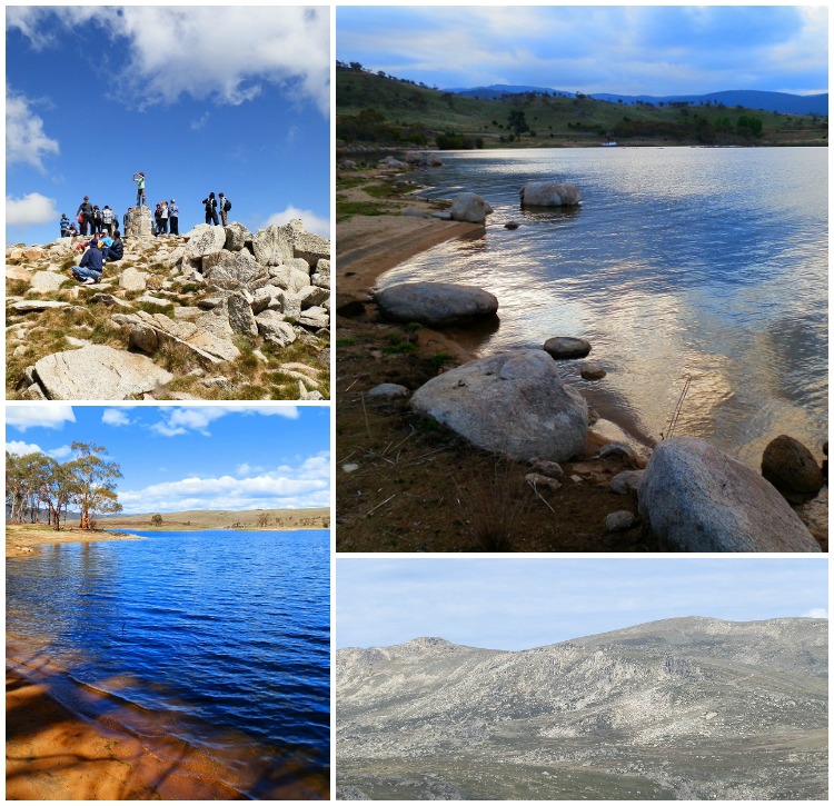 Jindabyne Lake and the peak of Mt Kosciuszko Mt Kosciuszko